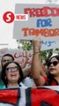 Tunisians protest against President Saied two days before presidential vote