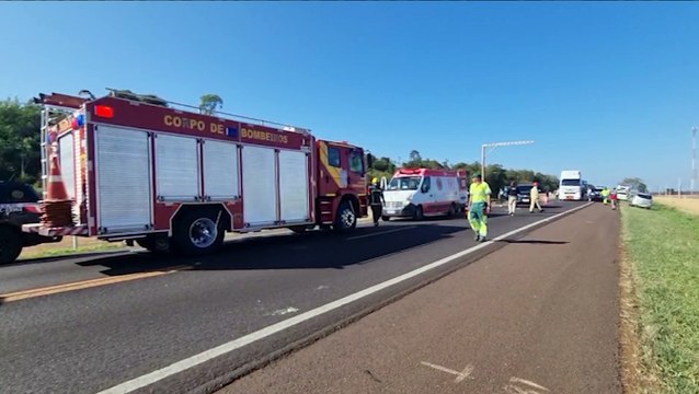 Helicóptero do Samu e Bombeiros são acionados em grave acidente na BR-277