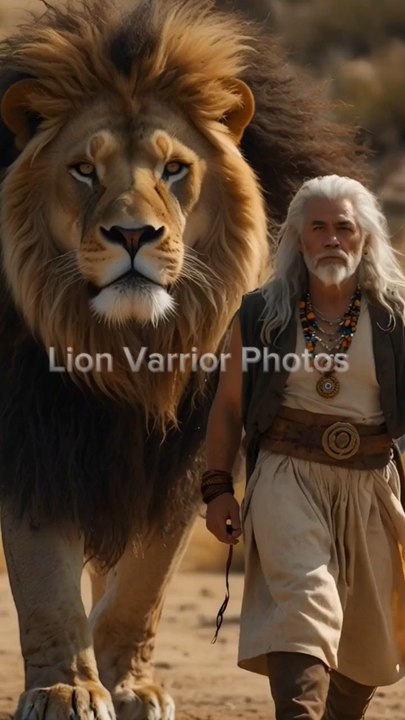 lion and man &woman walking varrior #lion#man#varrior#usa#uk#ksa#germeny#japan