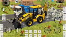Drive JCB And Unloading stone From Dumper Truck - Excavator Driving Game - Android Gameplay