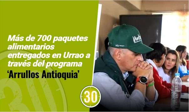 Más de 700 paquetes alimentarios entregados en Urrao a través del programa ‘Arrullos Antioquia’