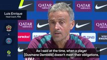 'Tough' Enrique keen to draw a line under Dembele spat