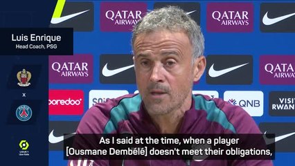 'Tough' Enrique keen to draw a line under Dembele spat