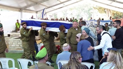 جنازة جندي إسرائيلي قتل في هضبة الجولان بمسيرة أطلقت من العراق