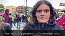 Roma, i manifestanti pro-Palestina: 