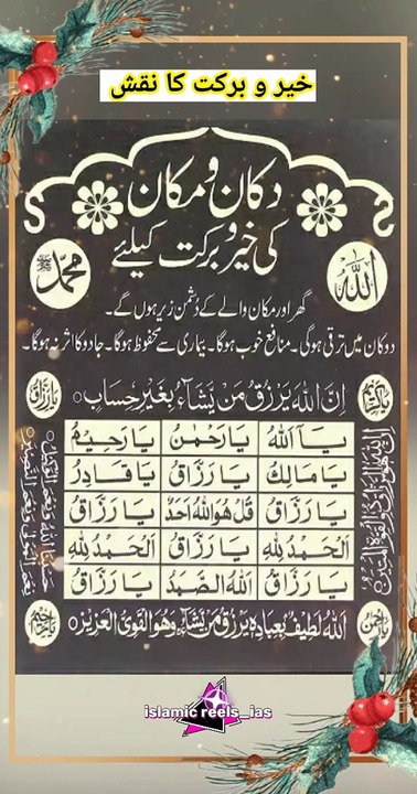 خیر و برکت کا نقش