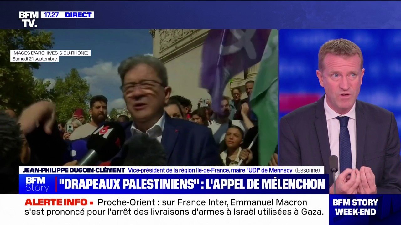 Drapeaux palestiniens et libanais: Jean-Philippe Dugoin-Clément (UDI) accuse Jean-Luc Mélenchon "d'agiter les haines"