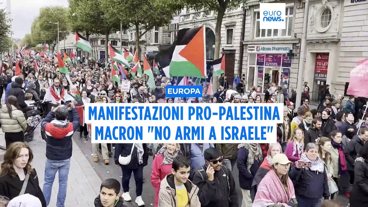 Gaza, Macron: "No armi a Israele per colpire la Striscia", da Roma a Parigi migliaia in piazza