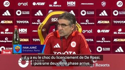 Roma - Pour Jurić, le choc du licenciement de De Rossi est passé pour les joueurs