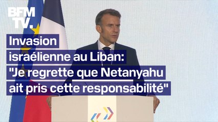 "Qu'on cesse de livrer des armes" à Israël pour Gaza: Emmanuel Macron maintient sa position