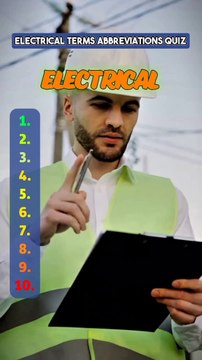 Electrical Terms Abbreviation Quiz. Questions and Answers