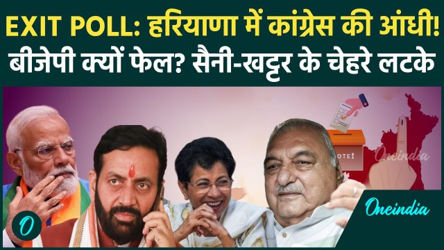 Haryana Election Exit Poll 2024: हरियाणा में Congress की जीत? क्यों हारी BJP बड़ा सवाल | वनइंडिया