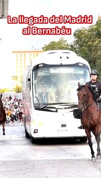 La llegada del Madrid al Bernabéu para jugar contra el Villarreal