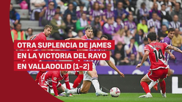 Así fue el partido de James Rodríguez en el Rayo Vallecano vs. Real Valladolid