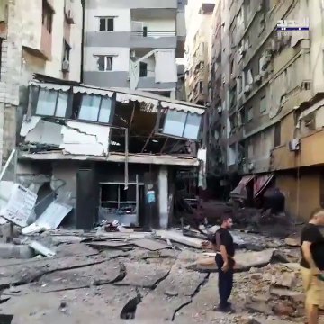 Beyrouth le matin, après une nuit d’intenses bombardements israéliens.