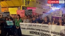 Kadın cinayetlerine karşı İstanbul'da protesto