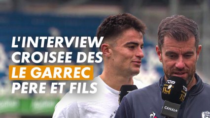 Nolann et Goulven Le Garrec se retrouvent à la fin du match - Vannes / Racing - TOP 14 (J5)