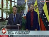 Cúcuta y San Cristóbal firman acuerdo de cooperación mutua