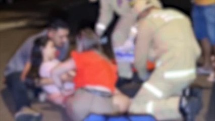 Criança sofre fratura na perna após ser atropelada por Parati na Rua Vasco Gama
