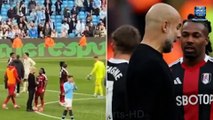 Pep Guardiola Could be Seen Deep in Conversation with Adama Traore Following Manchester City's Win