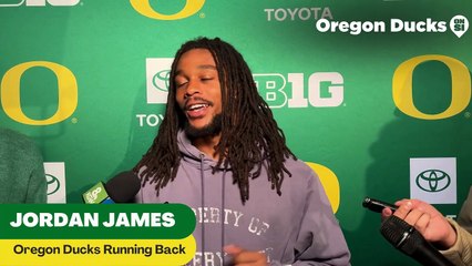 Oregon Ducks Rinning Back Jordan James after Michigan State Game