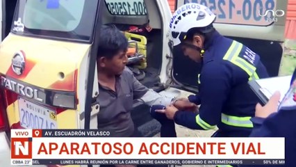 Accidente de transito en la av. Escuadrón Velasco deja un herido