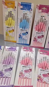 New Design Multi Colors Artist Painting Brushes Set With Wooden Handle for Art Supplies