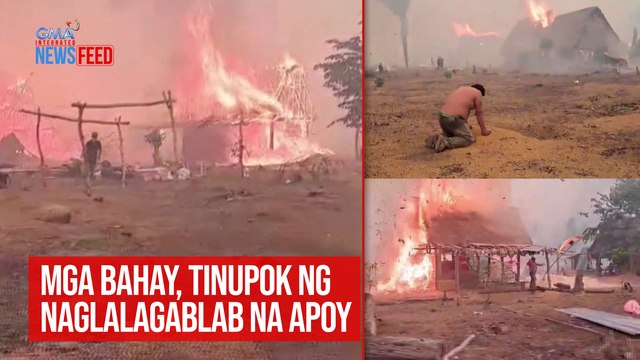 Mga bahay, tinupok ng naglalagablab na apoy | GMA Integrated Newsfeed