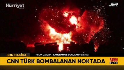 İsrail'in Beyrut'u bombalama anı CNN TÜRK kamerasında