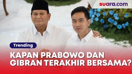 Kapan Prabowo dan Gibran Terakhir Tampil Bersama? Isu Retak Gegara Fufufafa Menguat