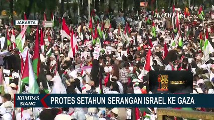 Peringati Genosida Israel di Gaza, Aliansi Rakyat Indonesia Bela Palestina Gelar Pawai & Unjuk Rasa
