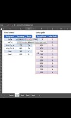Excel Grade Formula  #advancedexceltutorial #spreadsheetsoftware #exceltutorial #microsoftexcel
