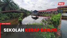 Sekolah kerap banjir, padang dah macam bendang