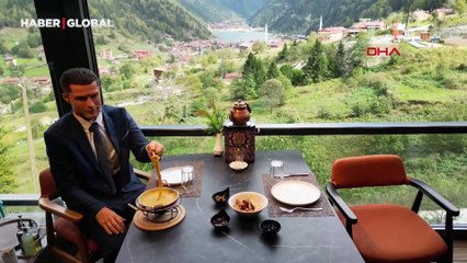 Uzungöl'de Cristiano Ronaldo sürprizi! Kuymaklı heykelle davet