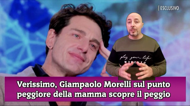 Verissimo, Giampaolo Morelli sul punto peggiore della mamma scopre il peggio