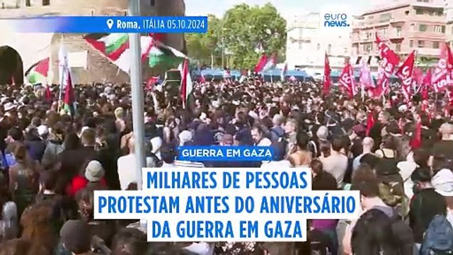Milhares de pessoas juntam-se a manifestações pró-Palestina em toda a Europa