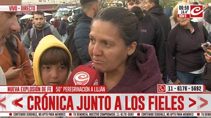 "La Virgen siempre me cumple": el emotivo testimonio de una fiel en la peregrinación a Luján