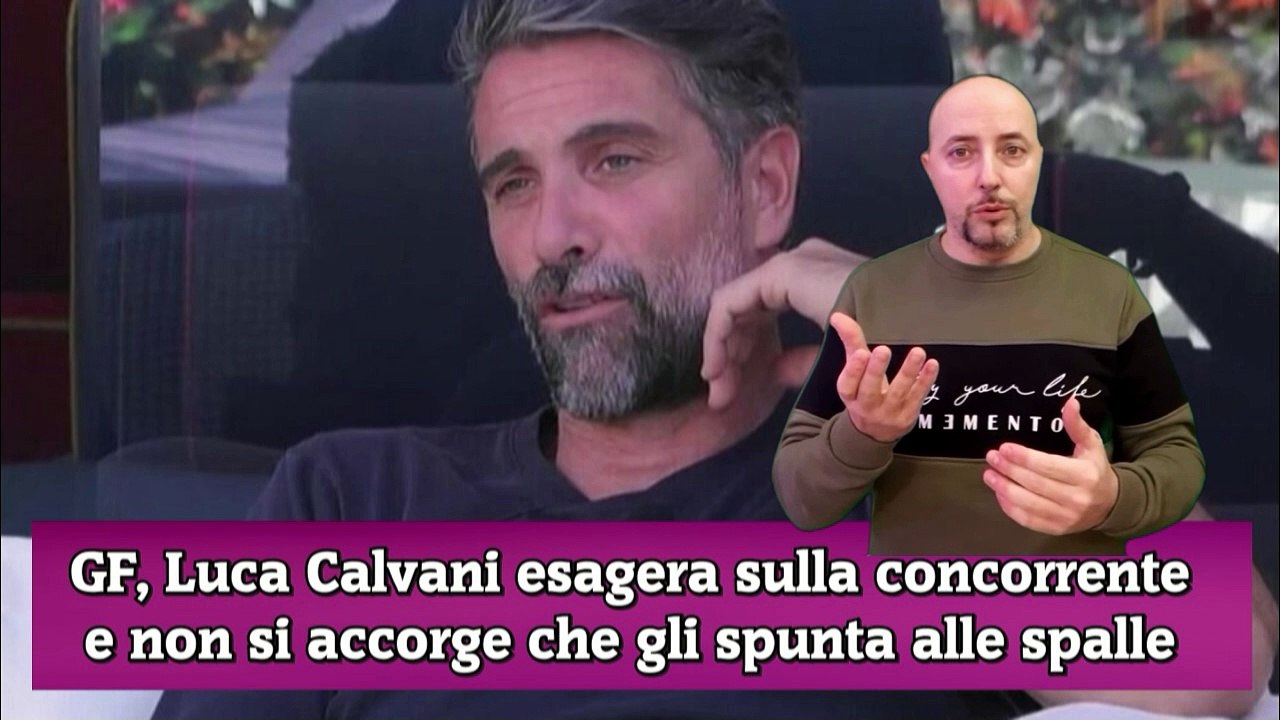 GF, Luca Calvani esagera sulla concorrente e non si accorge che gli spunta alle spalle