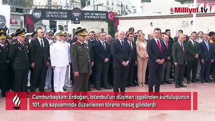 Cumhurbaşkanı Erdoğan'dan İstanbul'un işgalden kurtuluşu mesajı