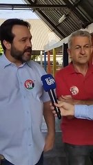 Candidato Luciano Machado vota no Malba Tahan nesta manhã