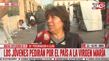 "Venimos a pedir, la estamos pasando mal, se complica llegar a fin de mes": la dura realidad de una fiel en la peregrinación a Luján