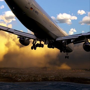 Flugzeug der Lufthansa Airlines landete sehr beängstigend auf dem spanischen Stadtflughafen