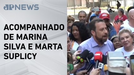 Guilherme Boulos fala após voto: “Desafio é derrotar a mentira e o ódio”