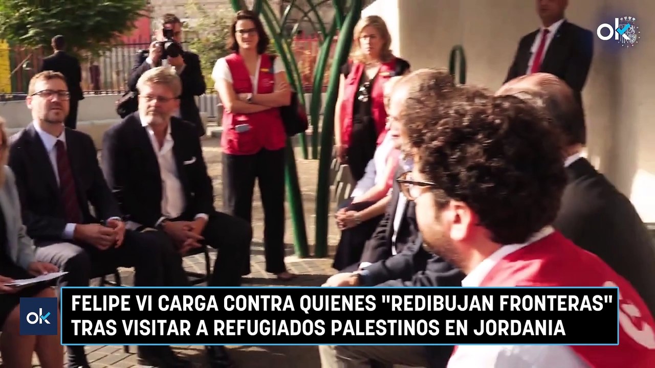 Felipe VI carga contra quienes "redibujan fronteras" tras visitar a refugiados palestinos en Jordania