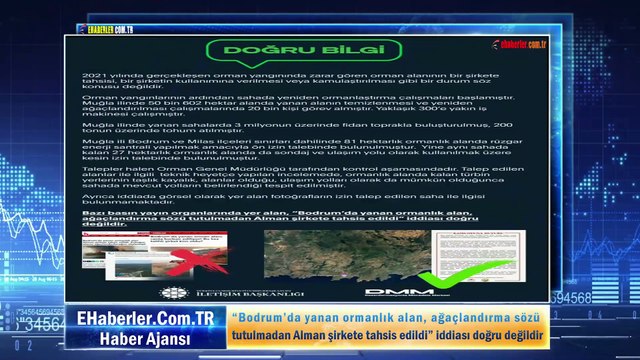 Yanan ormanlık alan, ağaçlandırma sözü tutulmadan Alman şirkete tahsis edildi iddiası doğru değildir