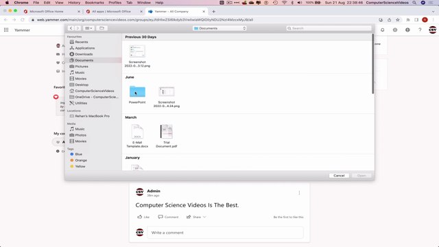 How to USE Microsoft Yammer for Office 365 On a Mac - Tutorial 3 - Post a Photo - Basic Tutorial