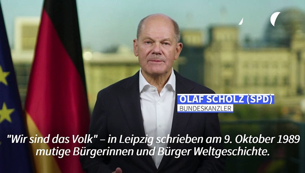 35 Jahre Friedliche Revolution: Scholz ruft zur Einheit auf