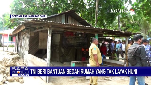 Tempat Tinggal Tak Layak Huni di Sorong, Satgas Operasi Teritorial TNI AL Lakukan Bedah Rumah