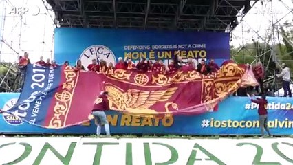 Lega, la giornata a Pontida con Salvini, Vannacci e Orban