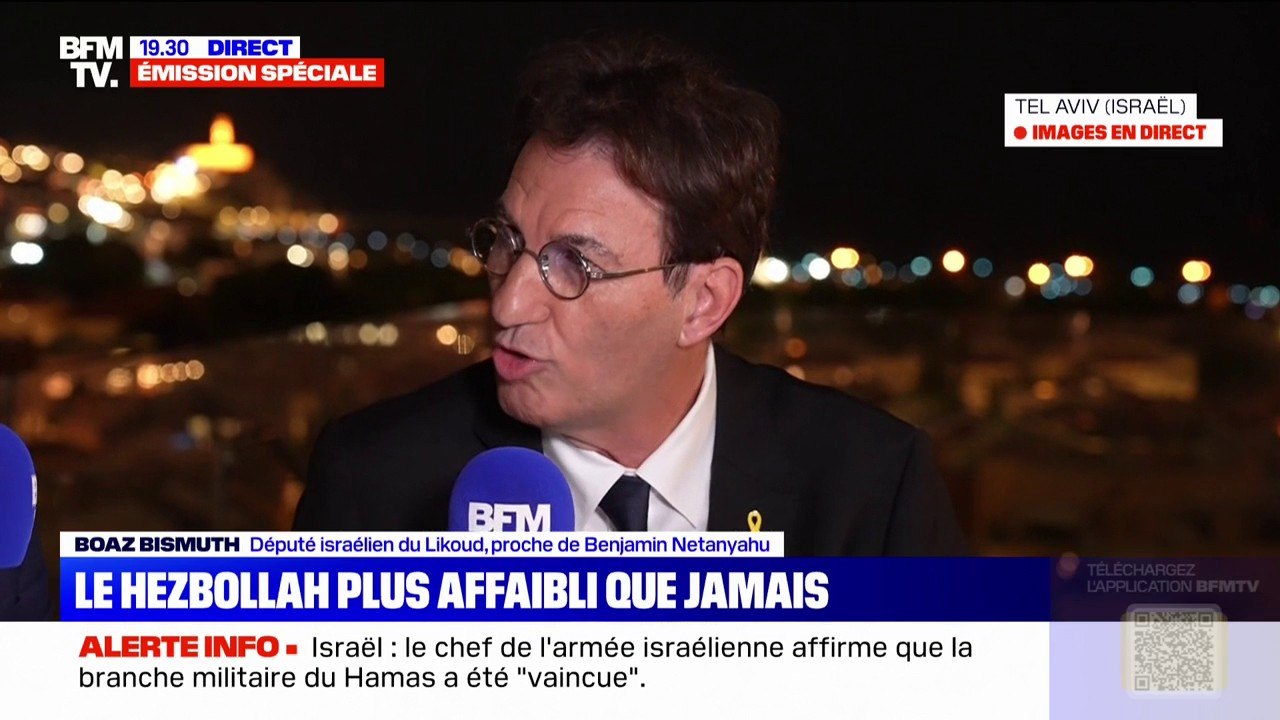 Boaz Bismuth, député israélien proche de Benjamin Netanyahu: "Cette guerre, on va la gagner, on n'a pas d'autre choix"